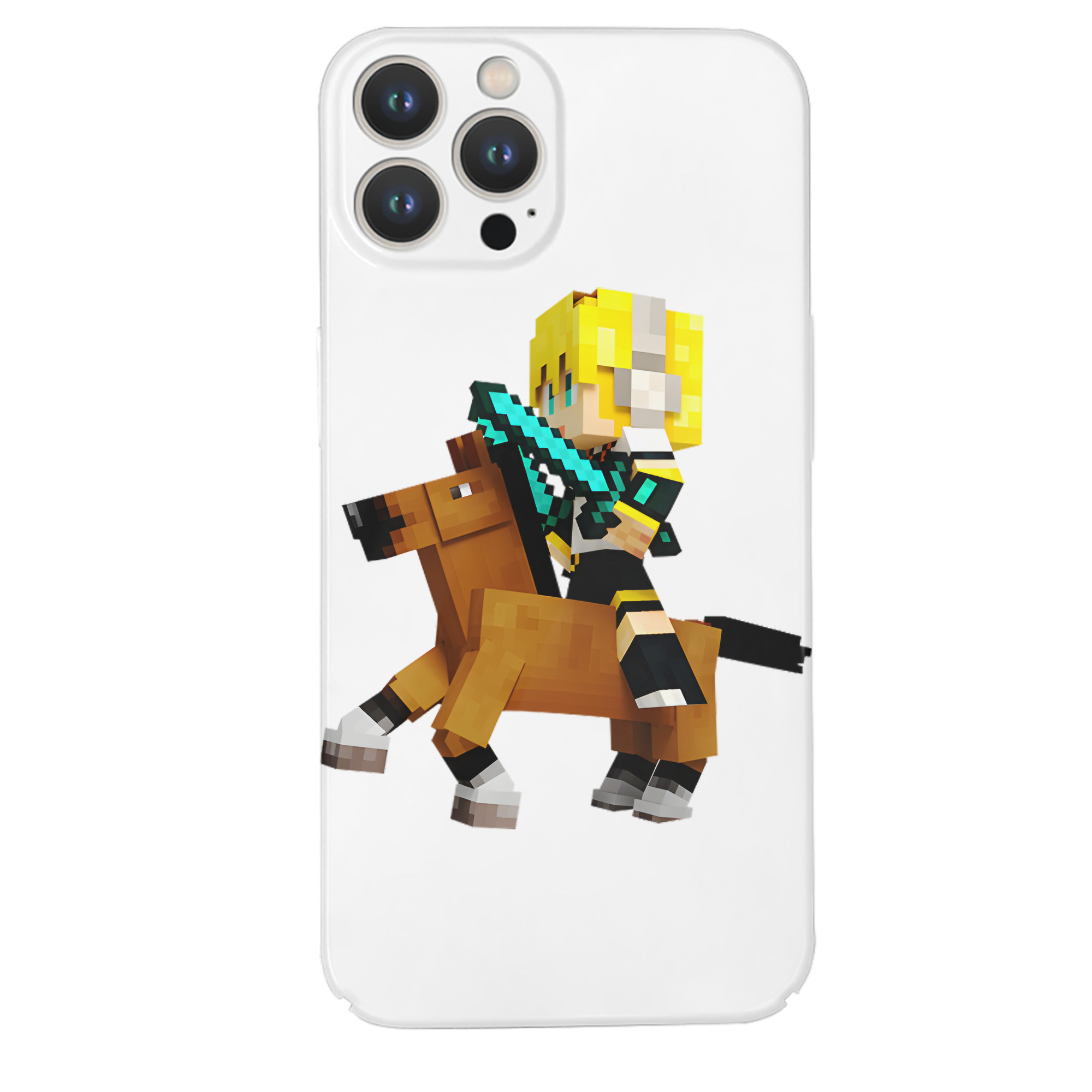 （画像用） マインクラフト ブロックの世界 Minecraft MC Block world 【iPhone 14シリーズ対応】ハードケース